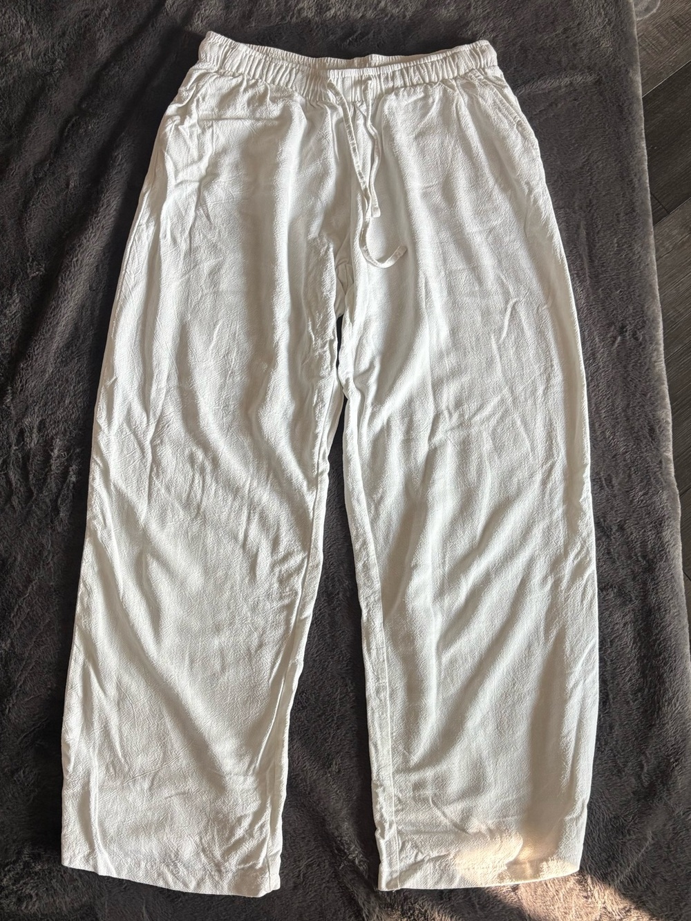 PacSun Women’s White Linen Pants - Picture 2 of 4